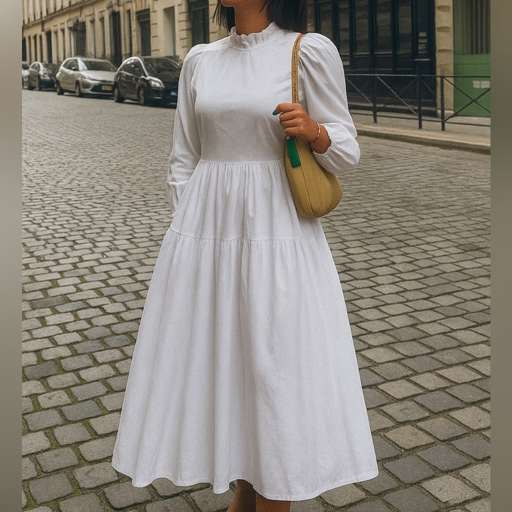 Danielle Bernstein weworewhat long sleeves poplin dress Feb sale